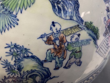 A Chinese doucai '100 boys' vase, Yongzheng/Qianlong